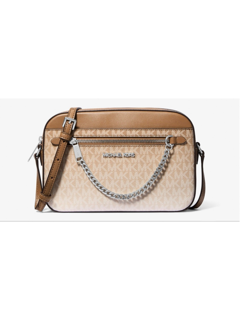 Michael Kors Jet Set Large Ombré Logo Crossbody Chain Bag NWT - Picture 3 of 14